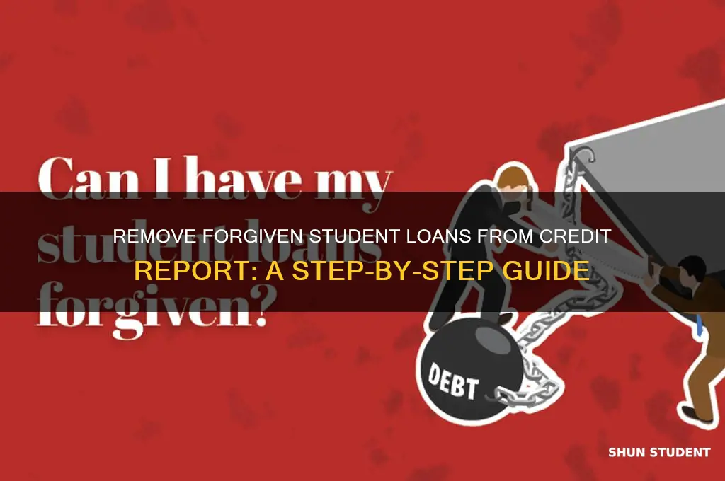 how to get forgiven student loans off credit report