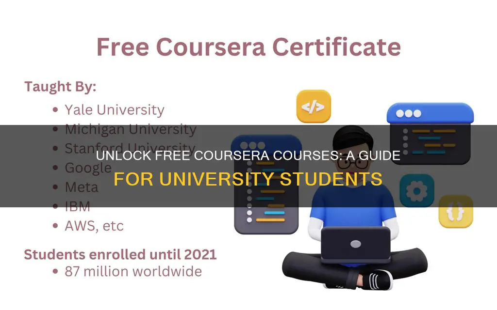 how to get free courses on coursera for university students