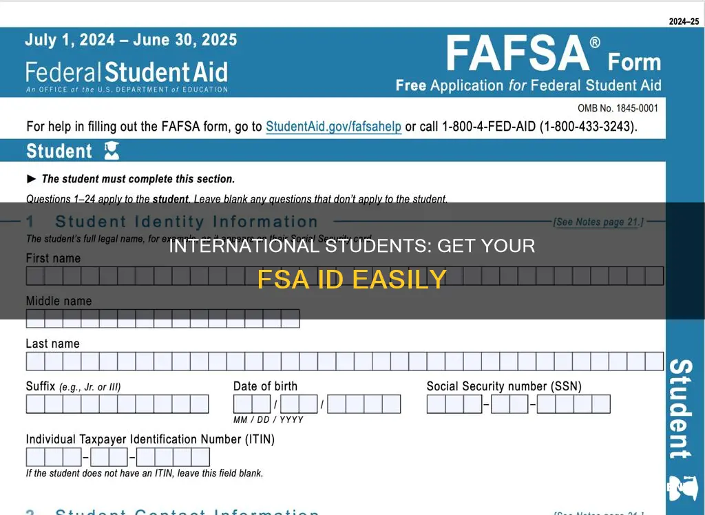 how to get fsa id as international student
