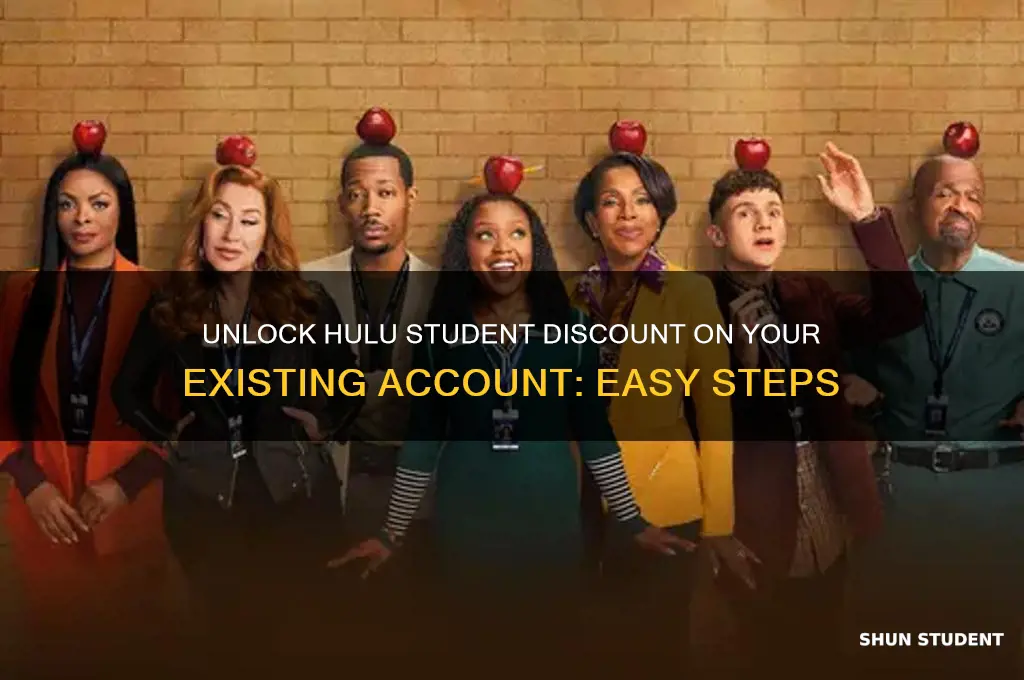 how to get hulu student discount on already existing account