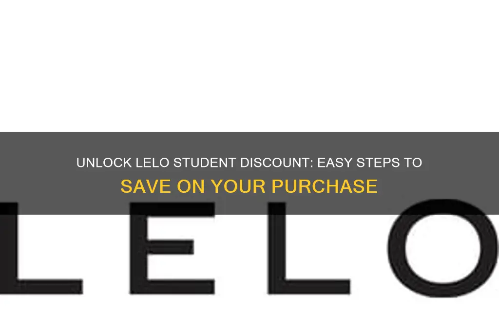 how to get lelo student discount