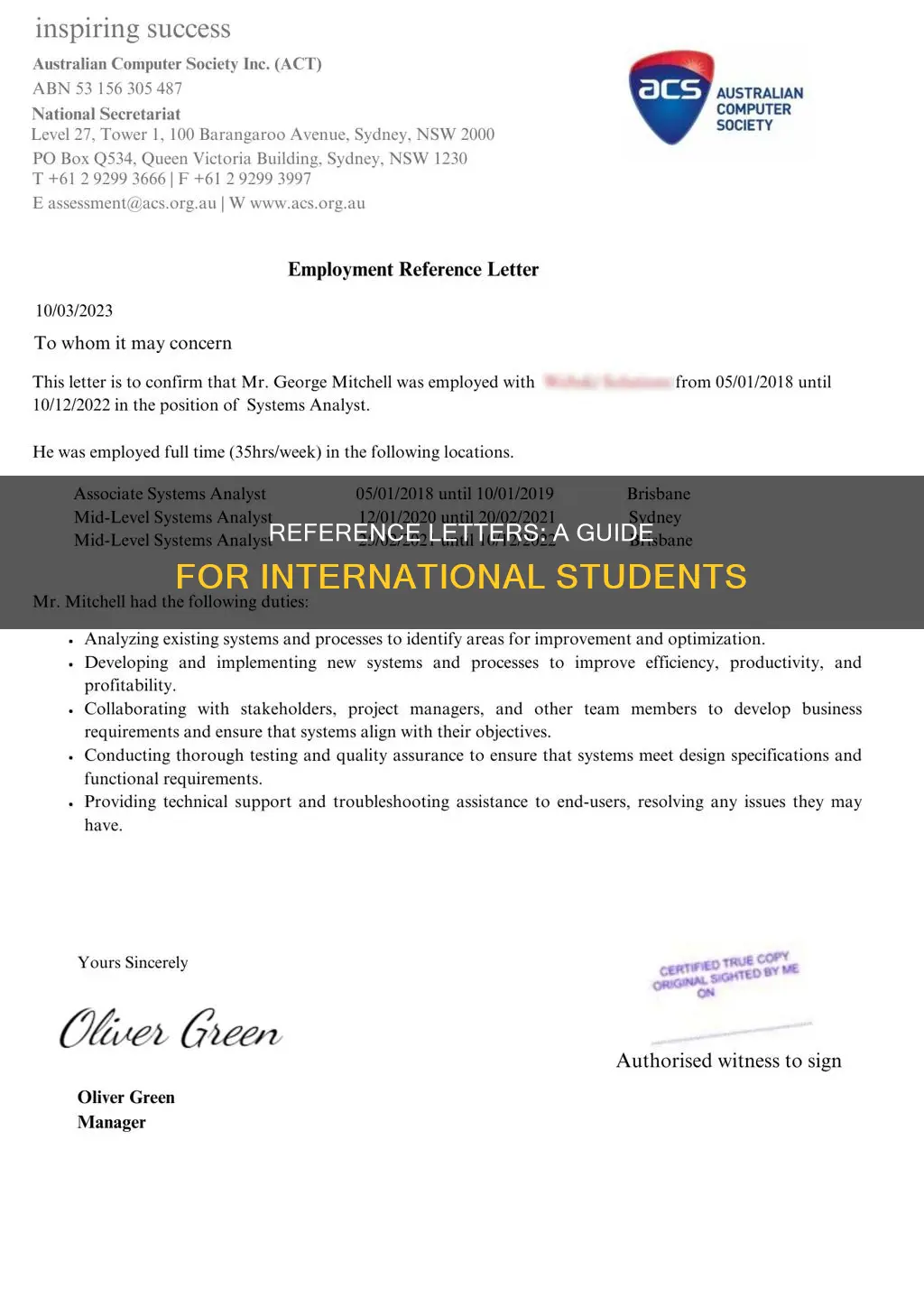 how to get letters of reference for international student