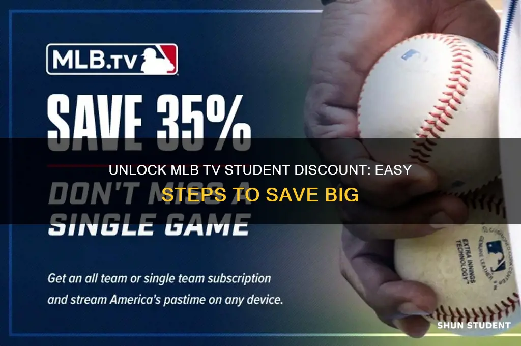 how to get mlb tv student discount