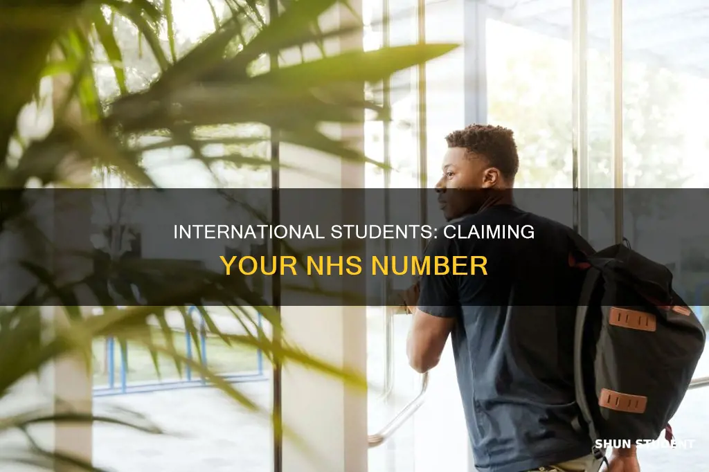 how to get nhs number for international student