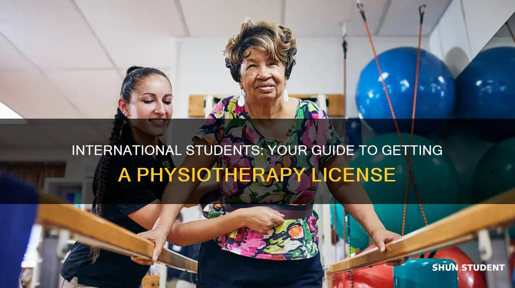 how to get physiotheapy license for international student
