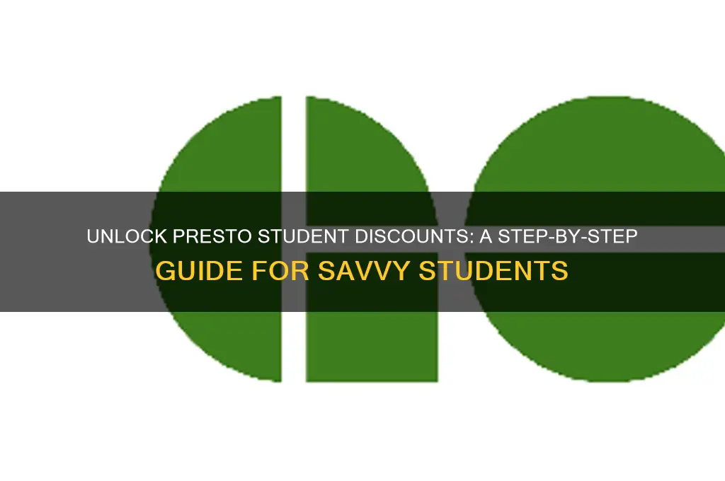 how to get presto student discount