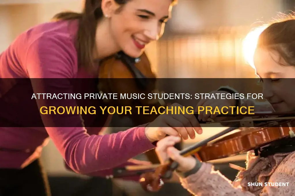 how to get private students as a music teacher
