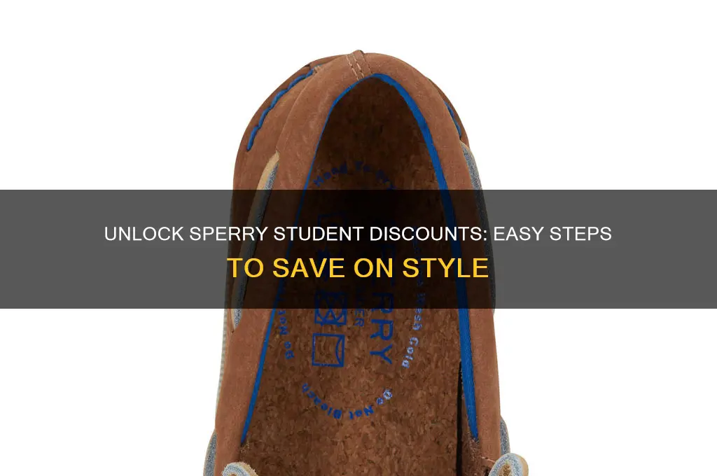 how to get sperry student discount