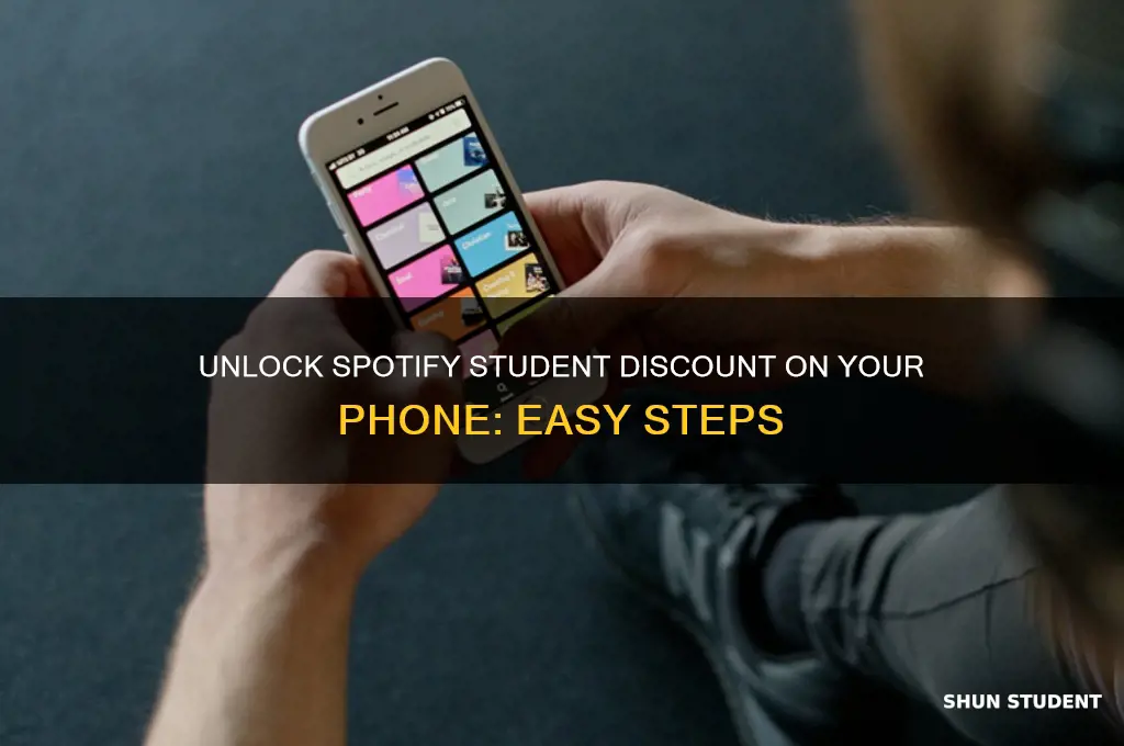 how to get spotify student discount on phone
