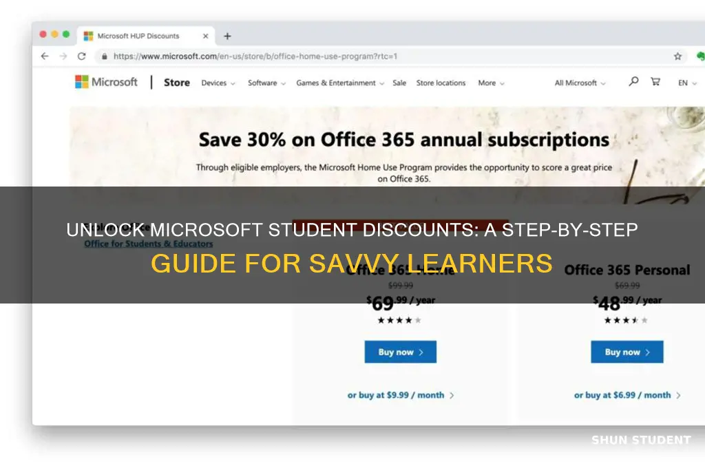 how to get student discount for micrsoft
