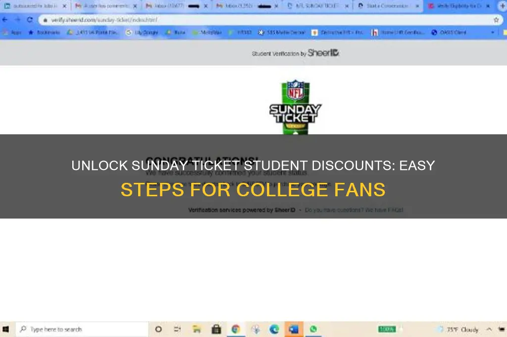 how to get student discount for sunday ticket