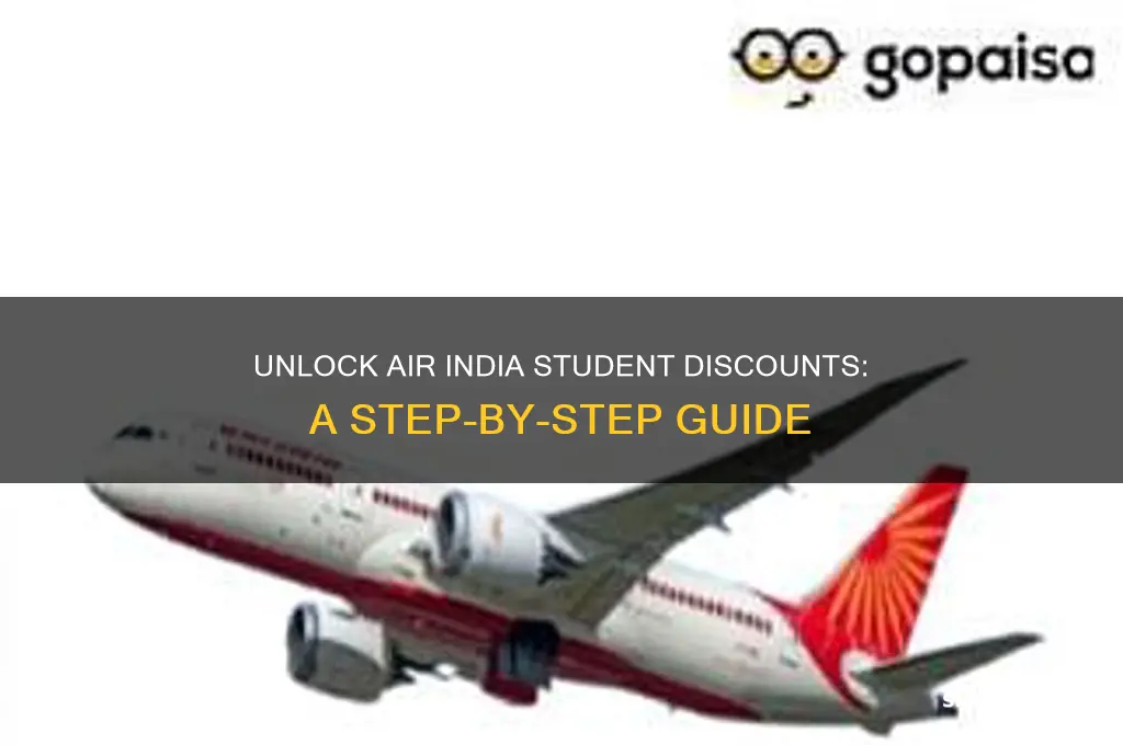 how to get student discount on air india