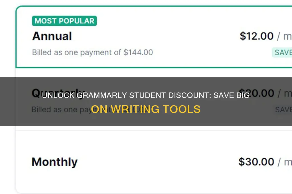 how to get student discount on grammarly