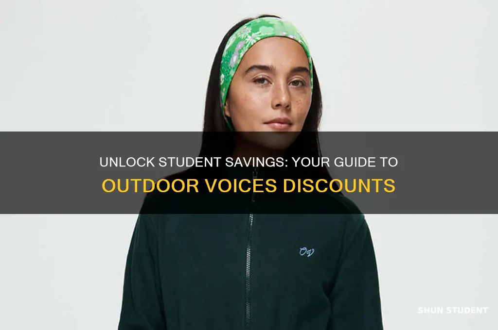 how to get student discount on outdoor voices
