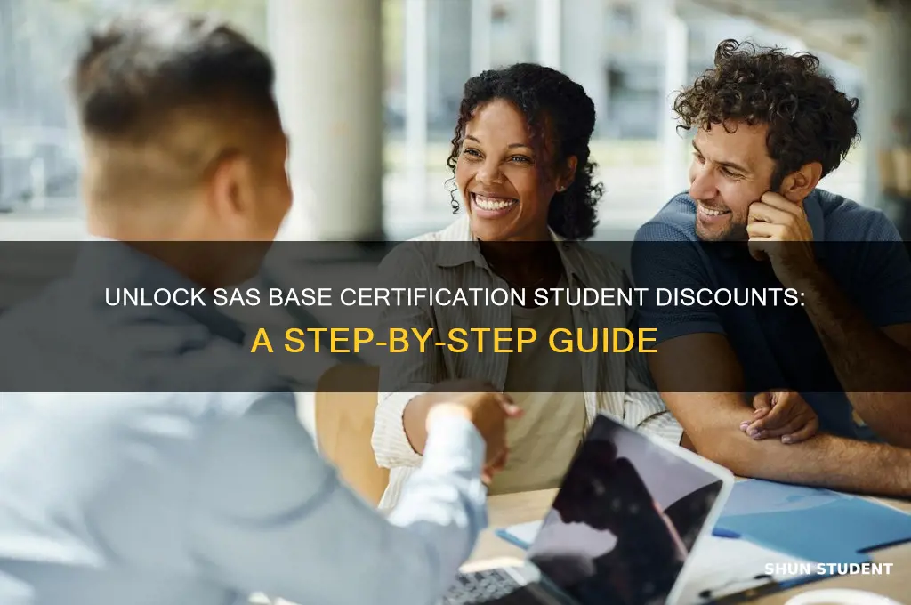 how to get student discount on sas base certification