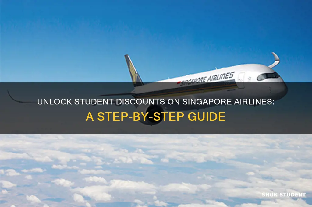 how to get student discount on singapore airlines