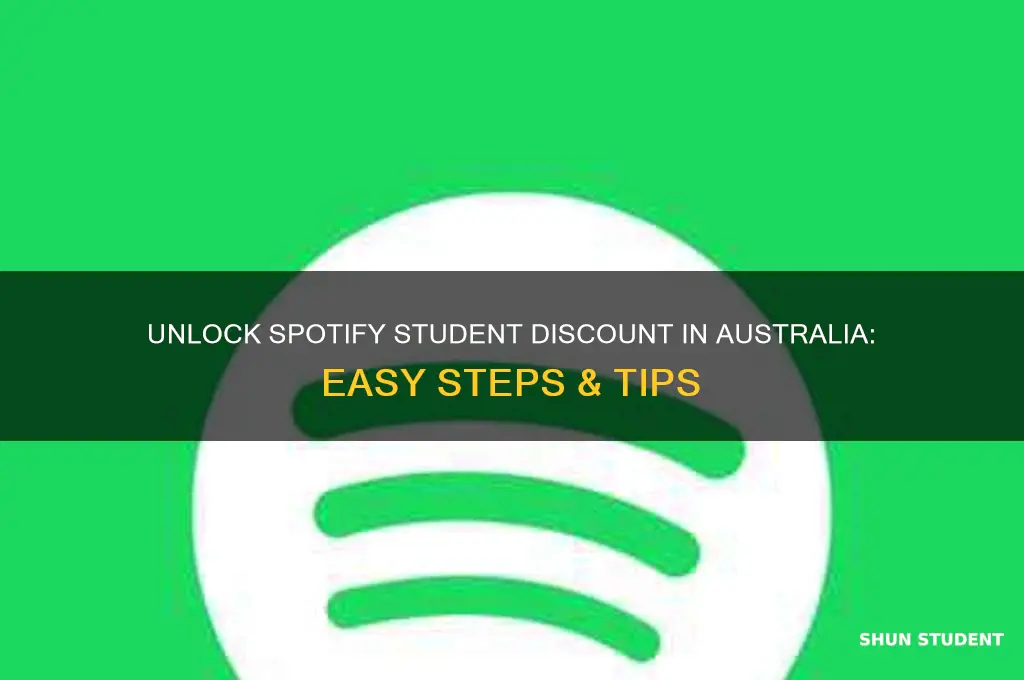 how to get student discount on spotify australia