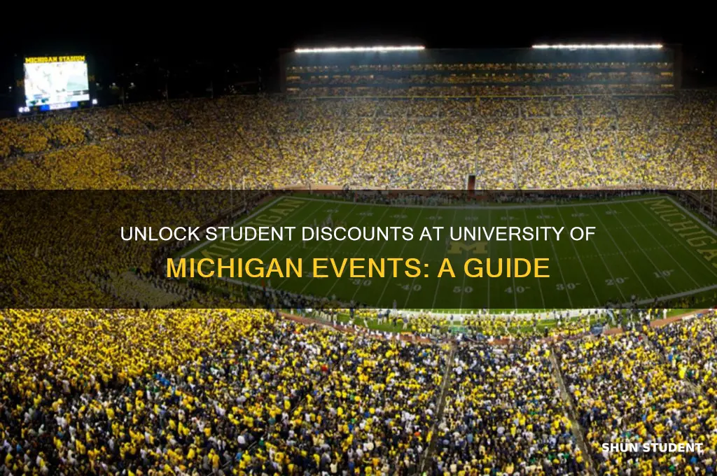 how to get student discount umich events