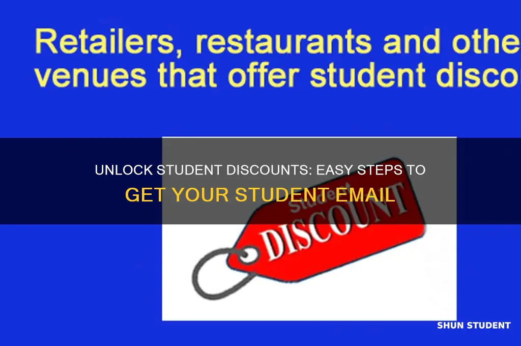 how to get student email for discount
