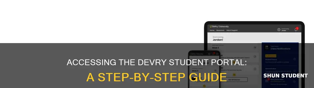 how to get student portal devry university