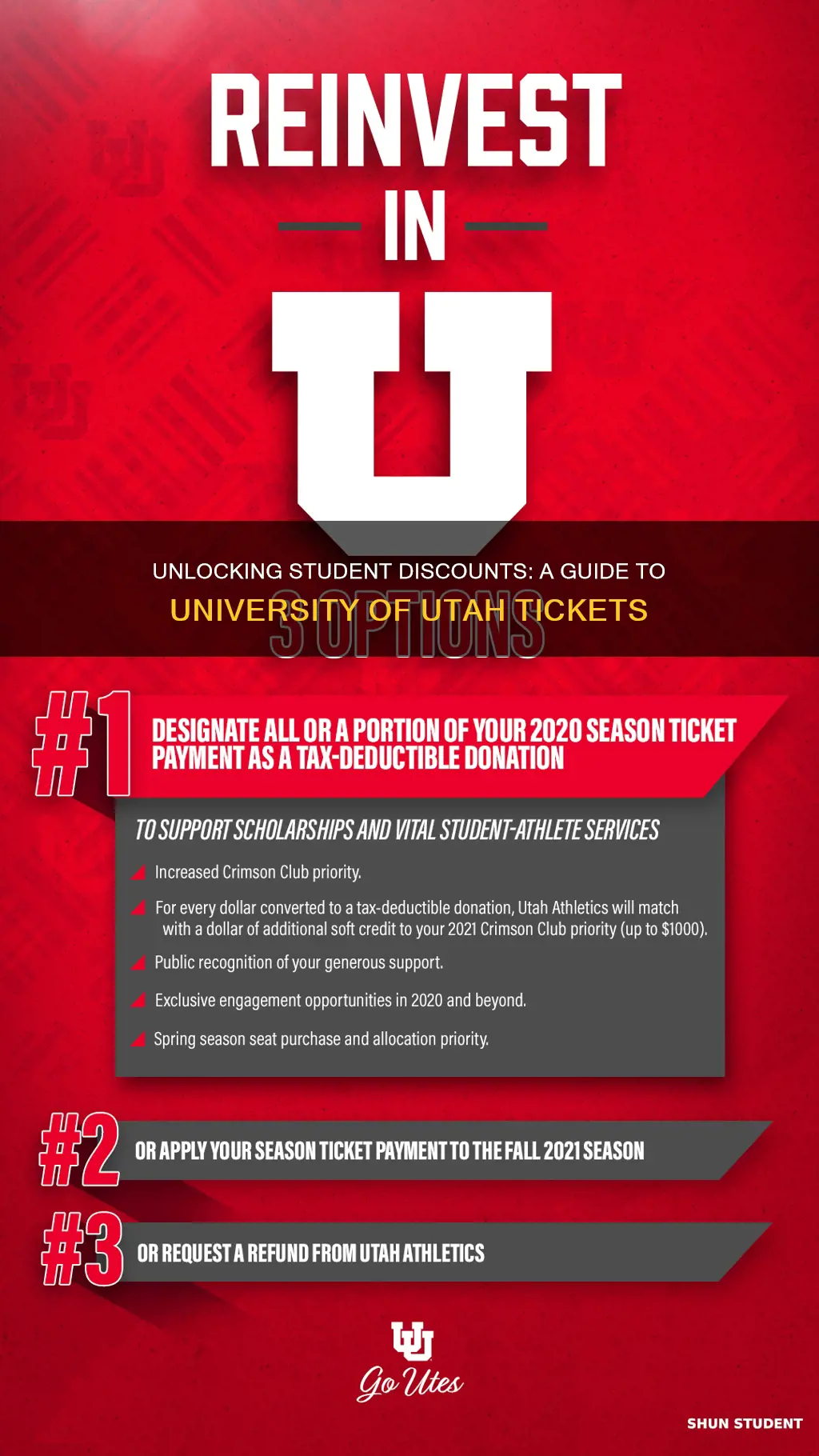 how to get student tickets at the university of utah