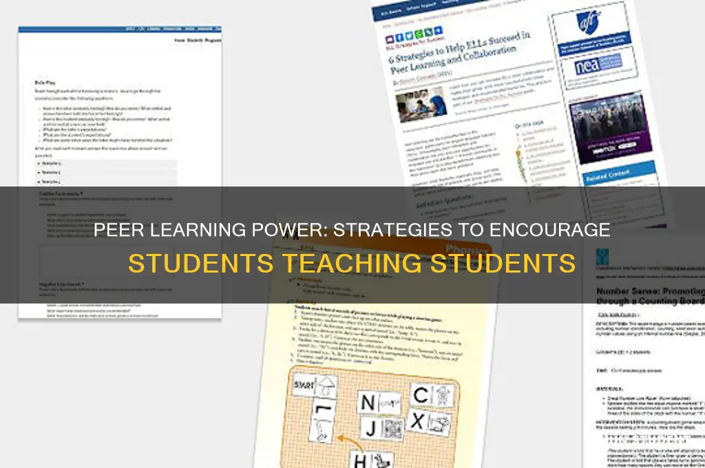 how to get students to teach each other