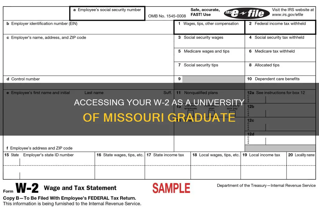 how to get w2 university of missouri graduate student