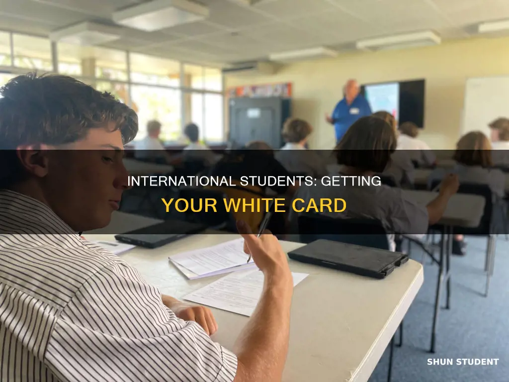 how to get white card for international students