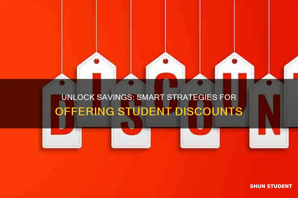 how to give student discounts