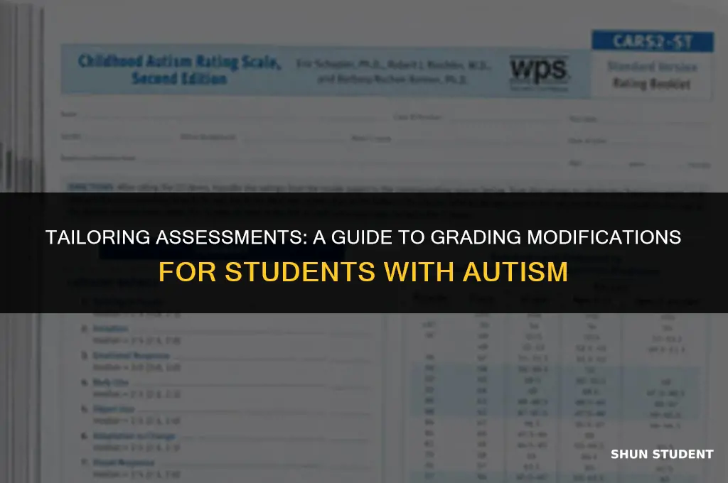 how to grade modify students with autism