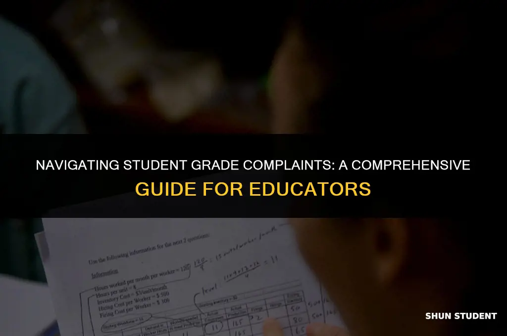 how to handle student grade complaints