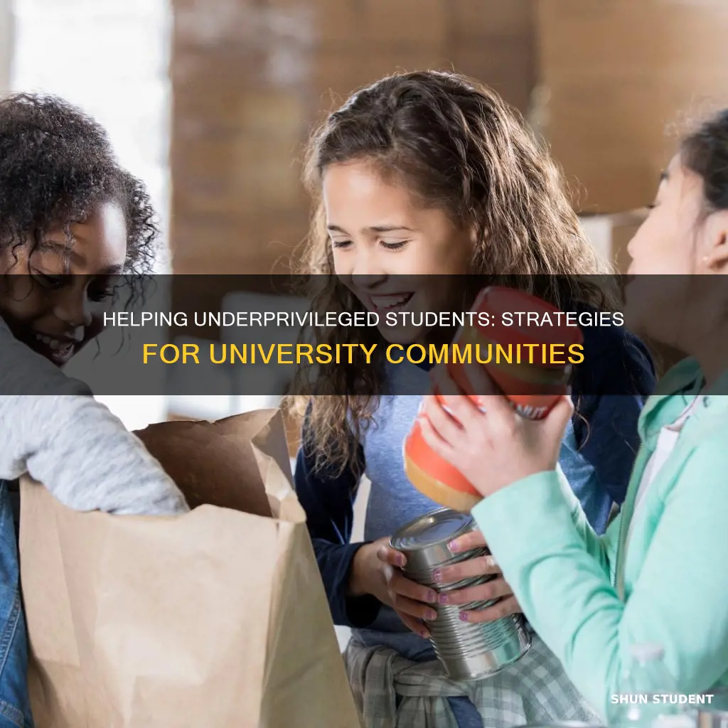 how to help less fortunate student in university