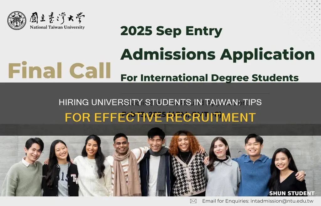 how to hire a university student in taiwan