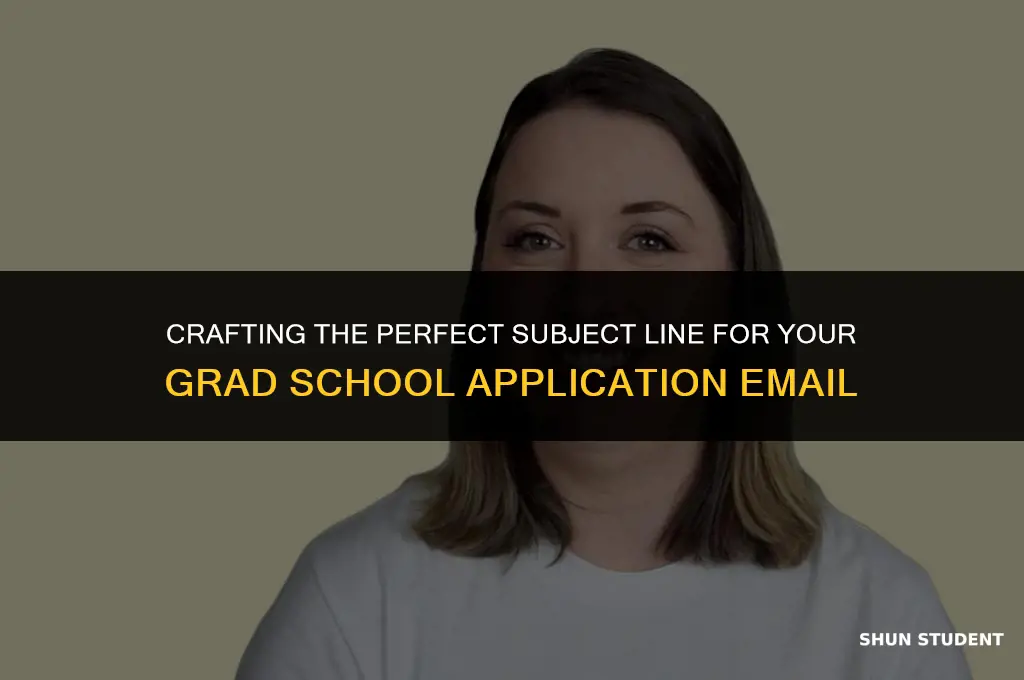 how to i title an grad student application email