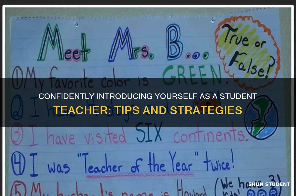 how to introduce myself as a student teacher