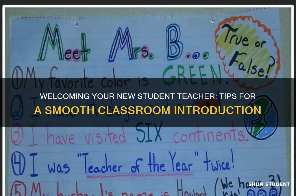 how to introduce student teacher to class