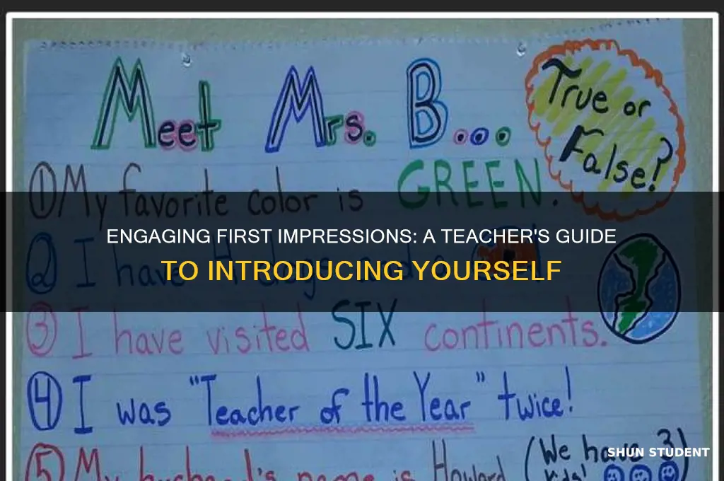 how to introduce yourself as a teacher to students sample