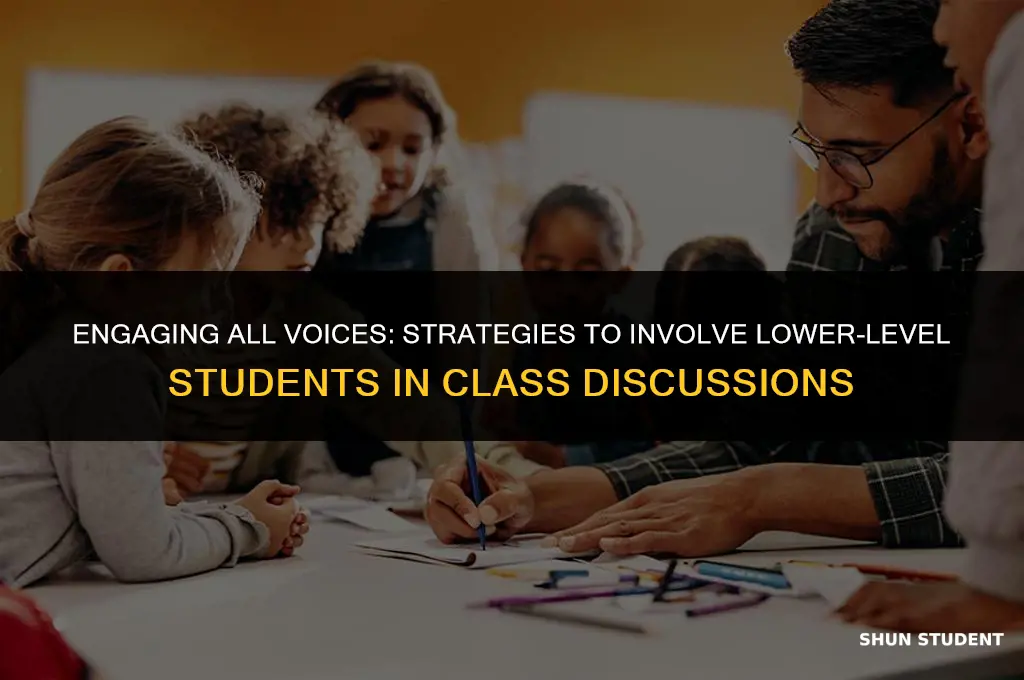 how to involve lower level students in class discussions