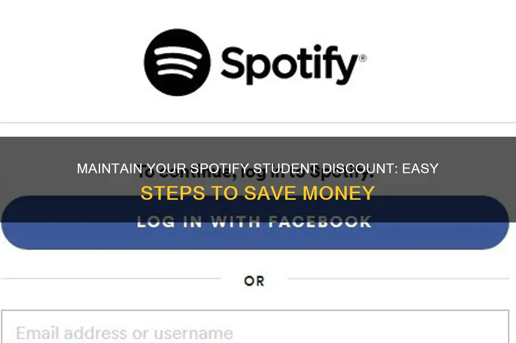 how to keep spotify student discount