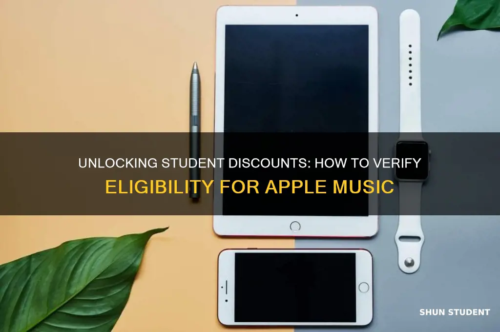 how to know if you have student discount apple musci