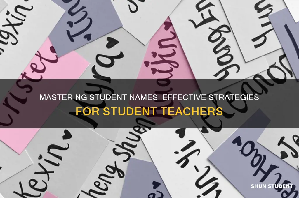 how to learn student names when student teaching