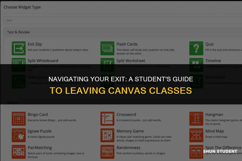 how to leave a canvas class as a student