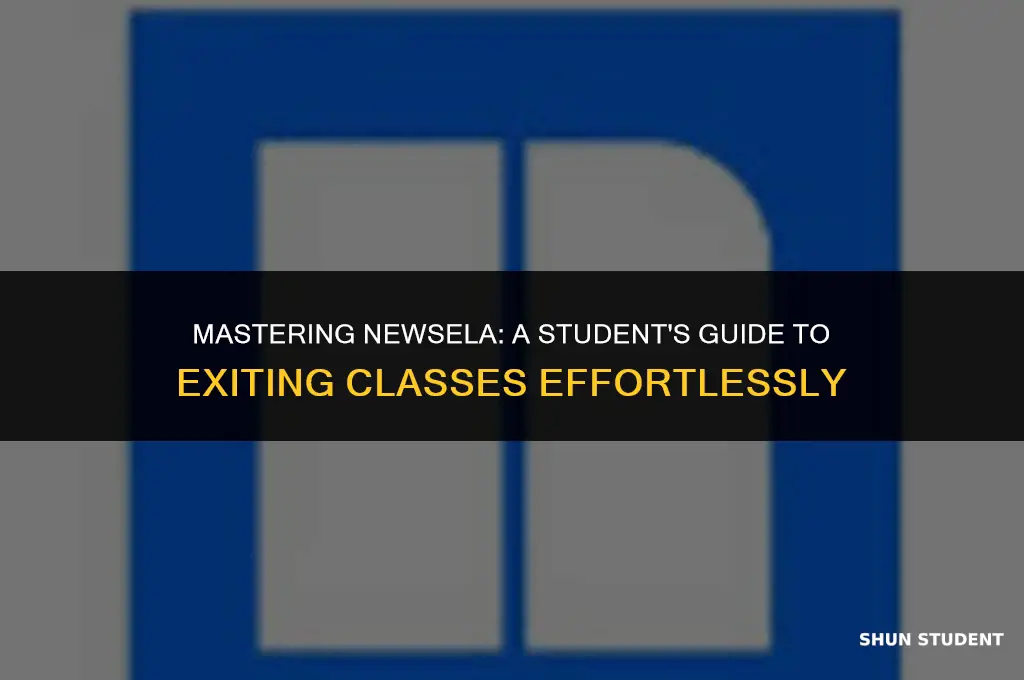 how to leave a class in newsela as a student
