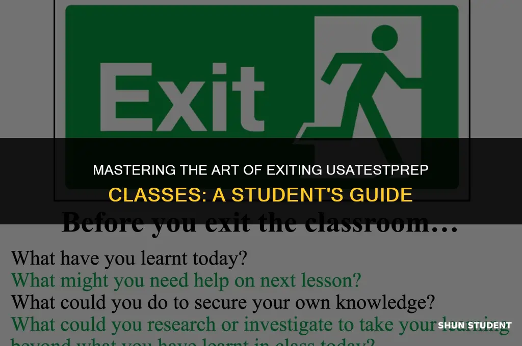 how to leave a class on usatestprep as a student