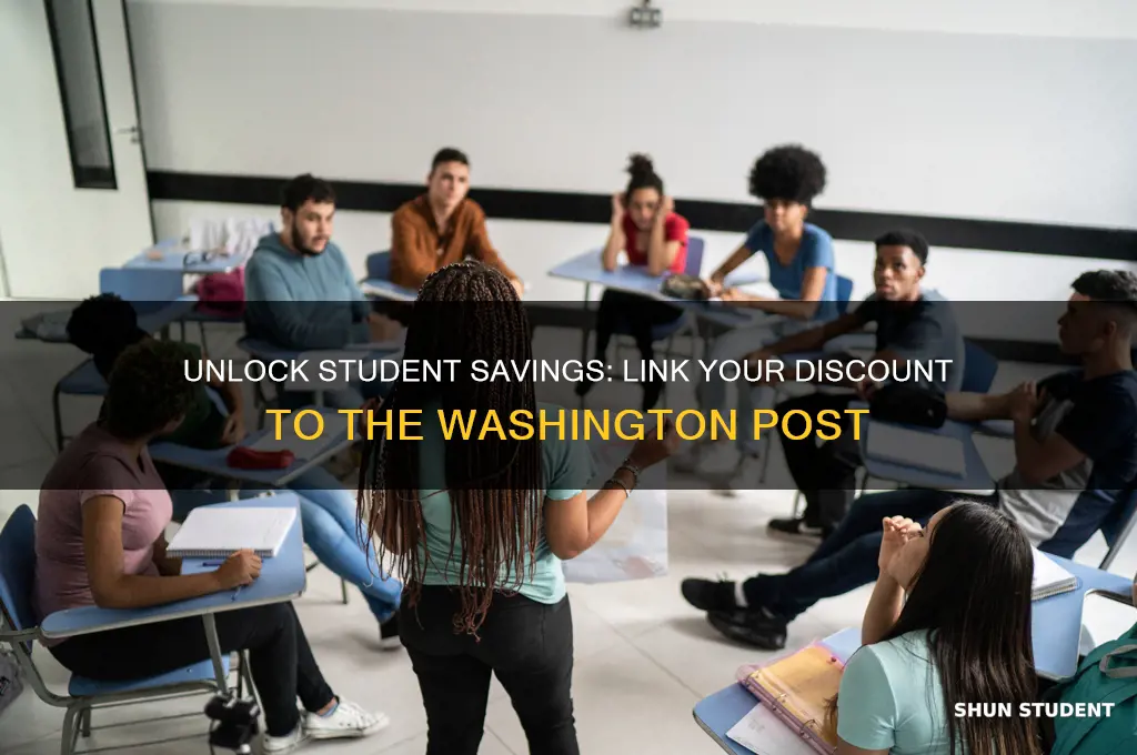 how to link student discount to washington post
