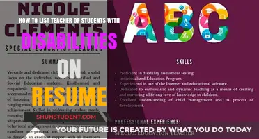 Highlighting Special Education Teaching Experience on Your Resume Effectively