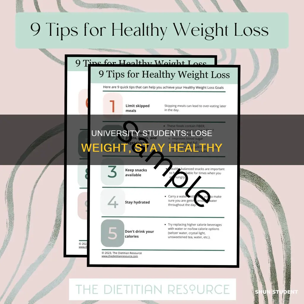 how to lose weight as a university student