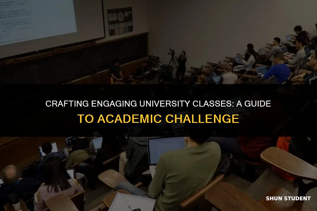 how to make a class academic challeging for students univeristy