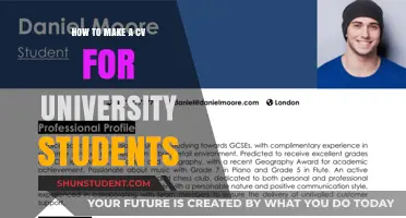 Crafting a CV: A Guide for University Students