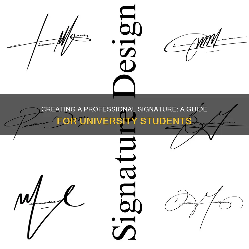 how to make a professional signature for university students